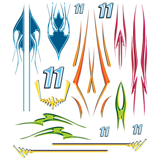 Pinecar Neon Stripes Dry Transfer WP4007