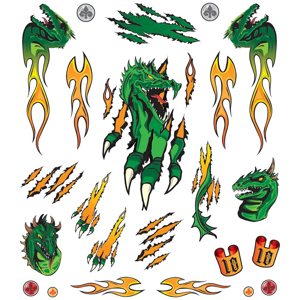 Pinecar Flaming Dragon Dry Transfer WP4018