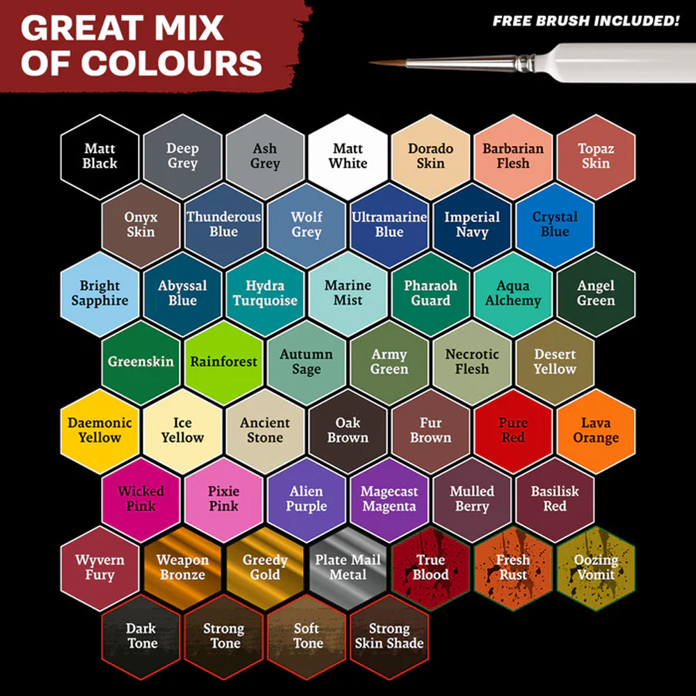 The Army Painter Warpaints Fanatic: Mega Set (50 x 18ml Acrylic Paint)