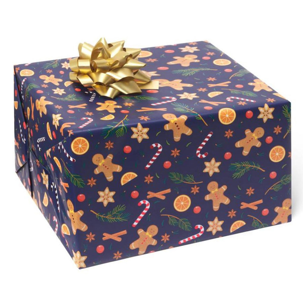Legami Christmas Wrapping Paper 2m Roll - Gingerbread
