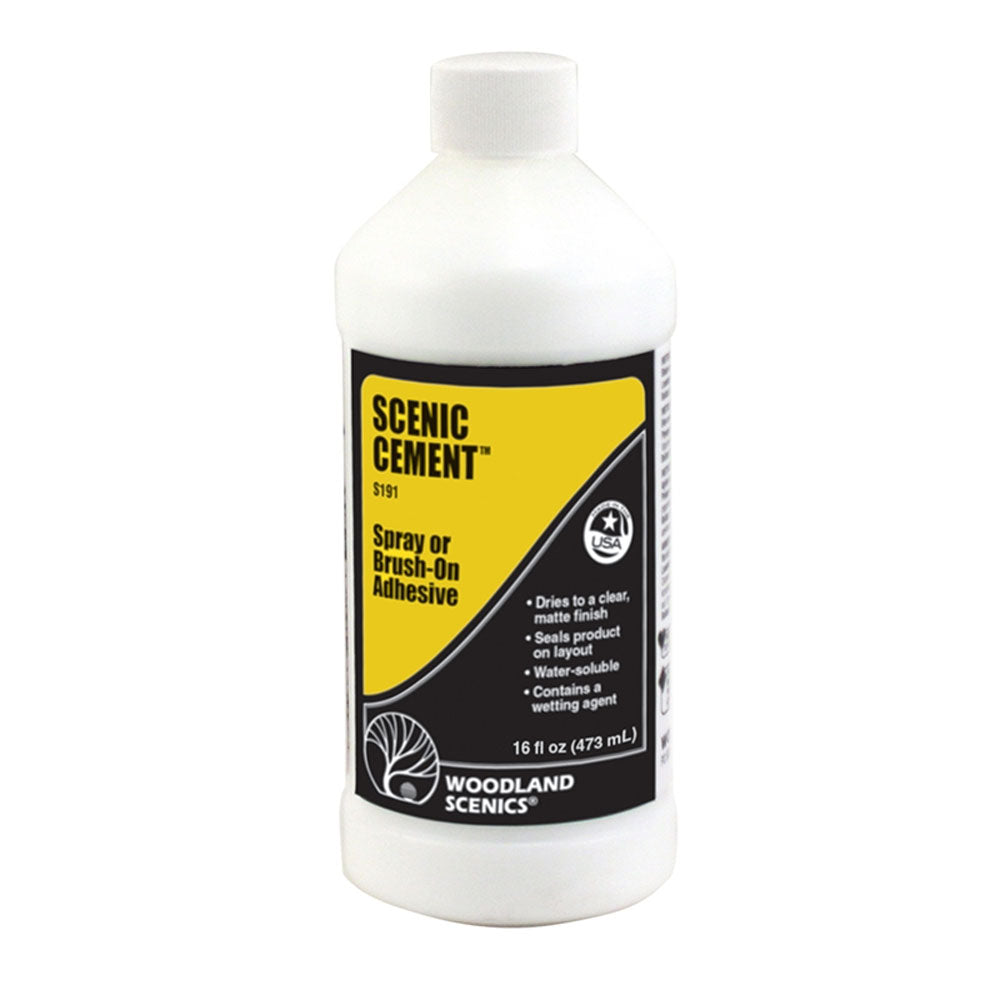 Woodland Scenics S191 Scenic Cement 16 Fl Oz Scenic Brush Foliage Landscaping