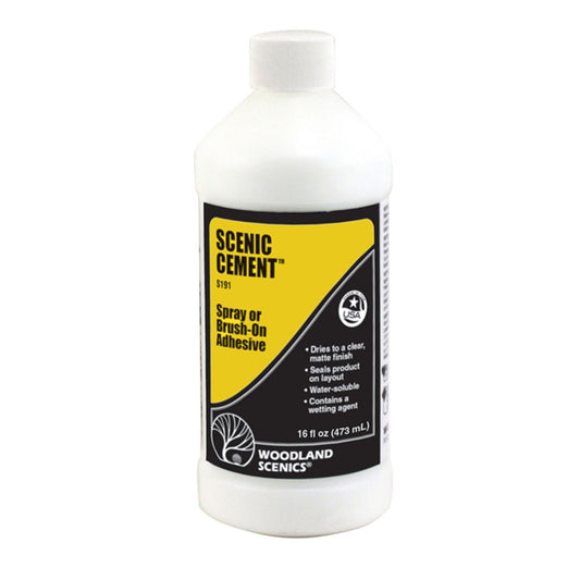 Woodland Scenics S191 Scenic Cement 16 Fl Oz Scenic Brush Foliage Landscaping
