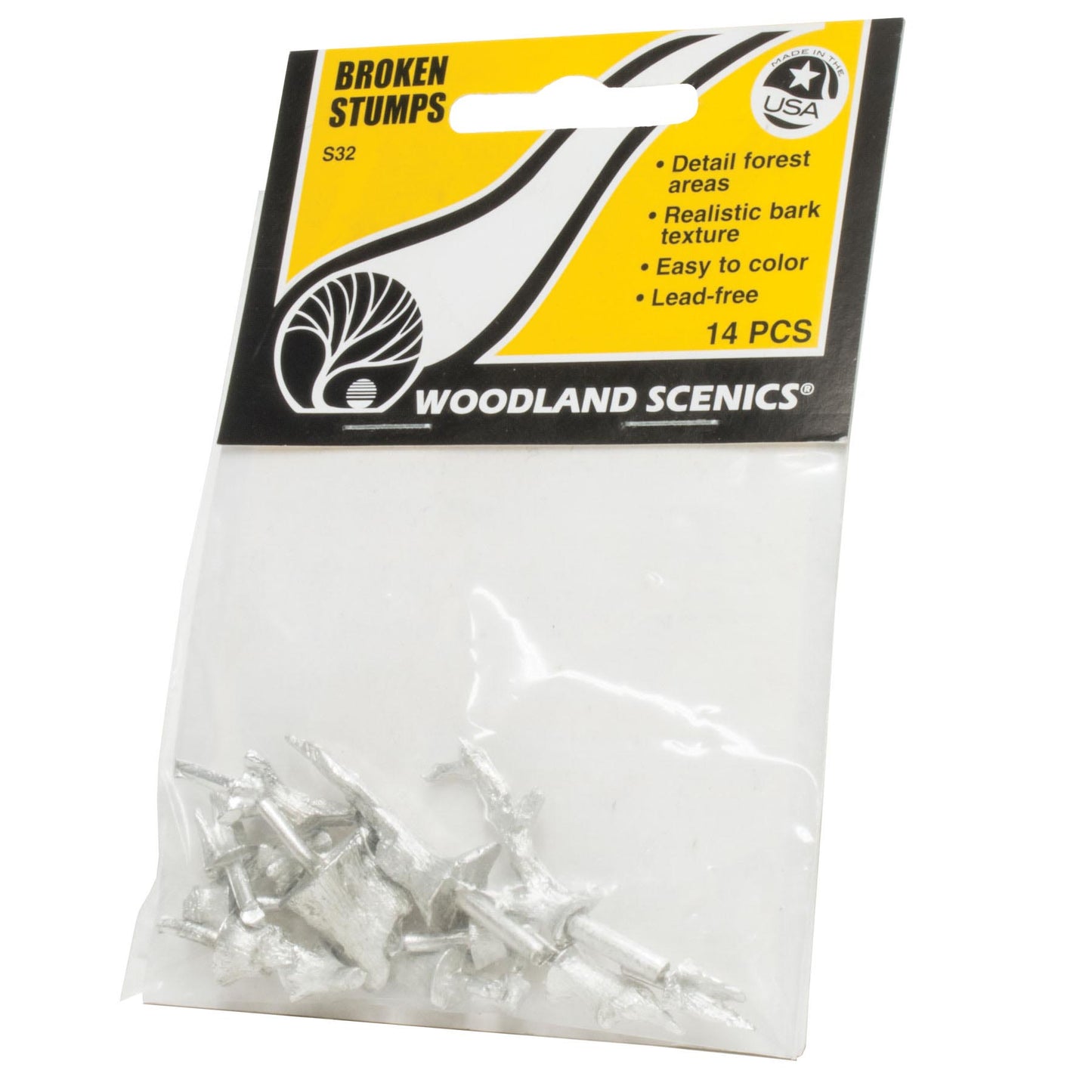 Woodland Scenics S32 Broken Stumps (x14)