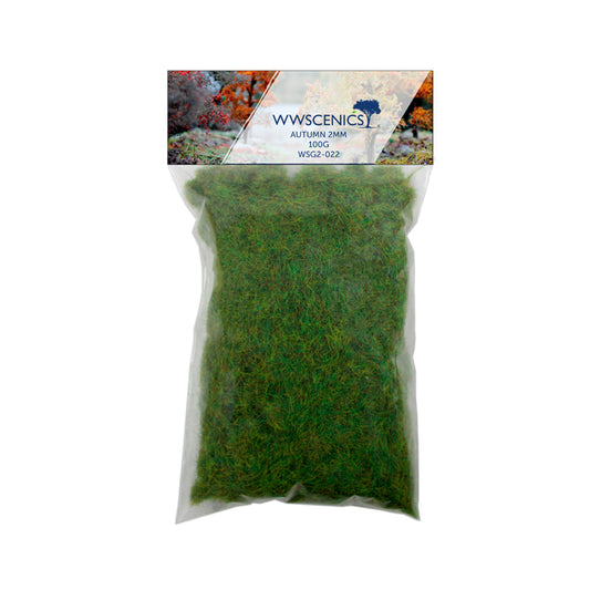 WWScenics Refill 1000m 2mm Autumn Static Grass - 100g Model Rail Scenics G2-022