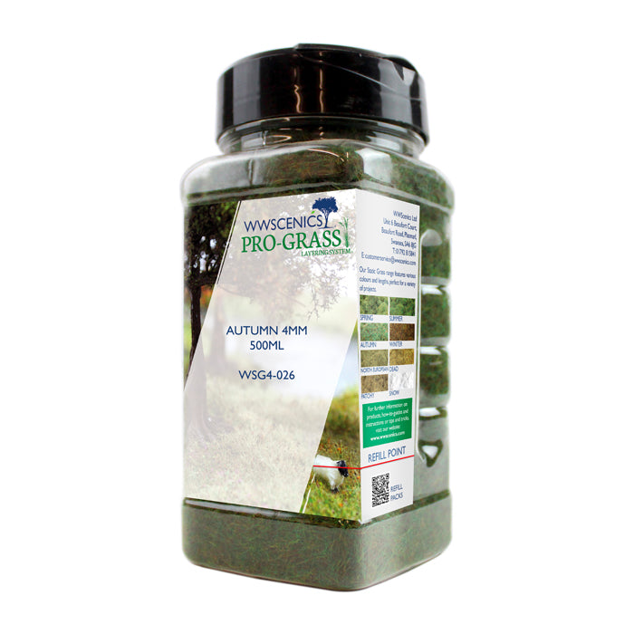 WWScenics 4mm Autumn Static Grass - 500ml Canister Model Rail Scenics G4-026