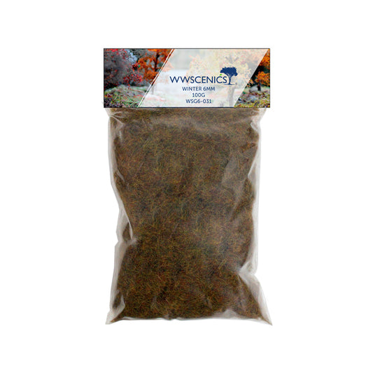 WWScenics Refill 1000ml 6mm Winter Static Grass - 100g Model Rail Scenics G6-031