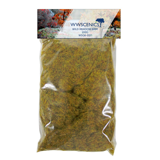 WWScenics Refill 1000ml 6mm Wild Meadow Static Grass - 100g Rail Scenics G6-058