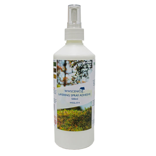 WWScenics Static Grass Layering Spray Adhesive 500ml Model Rail Scenics GL-014
