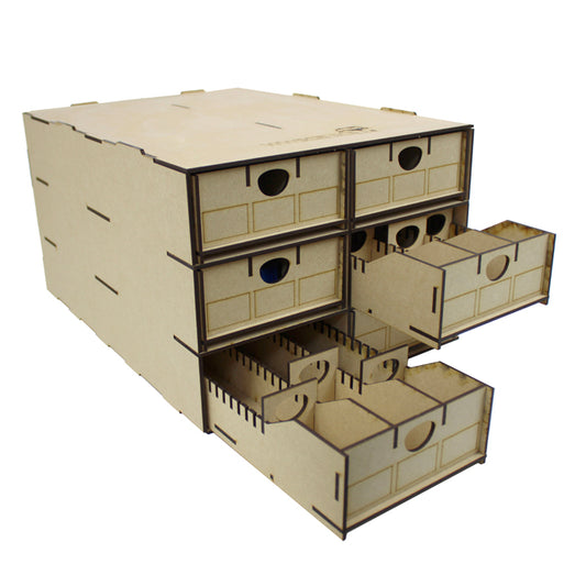 WWScenics Rolling Stock Storage Box 6x3 Drawers Model Rail Scenics LC-018