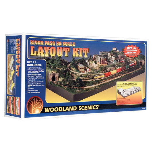 Woodland Scenics ST1484 River Pass HO Layout Kit HO Gauge