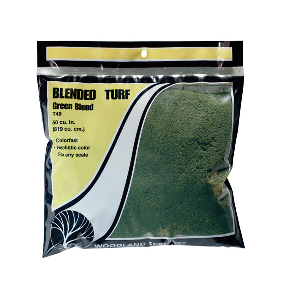 Woodland Scenics T49 Green Blend Fine Turf Bag Scenic Brush Foliage Landscaping