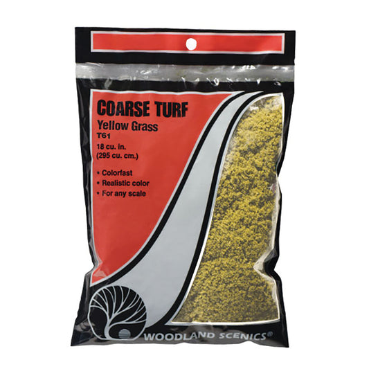 Woodland Scenics T61 Yellow Grass Coarse Turf Bag Scenic Brush Foliage