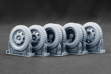 ScaleX Blitz Late v1 Weighted Wheel Set for Italeri 1:24 Model Kits
