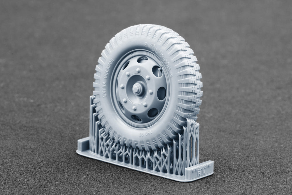 ScaleX Blitz Late v1 Weighted Wheel Set for Italeri 1:24 Model Kits