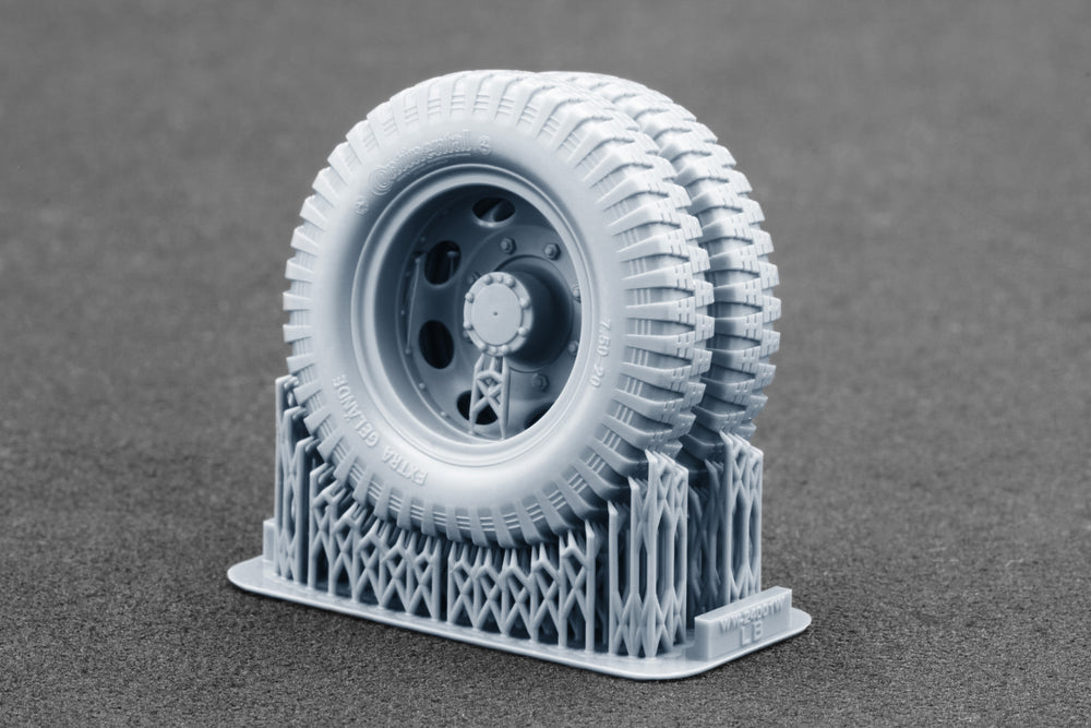 ScaleX Blitz Late v1 Weighted Wheel Set for Italeri 1:24 Model Kits