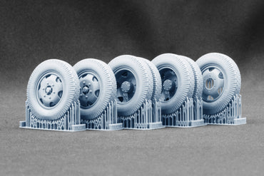 ScaleX Blitz Early v1 Weighted Wheel Set for Italeri 1:24 Model Kits
