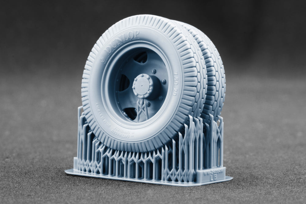 ScaleX Blitz Early v1 Weighted Wheel Set for Italeri 1:24 Model Kits