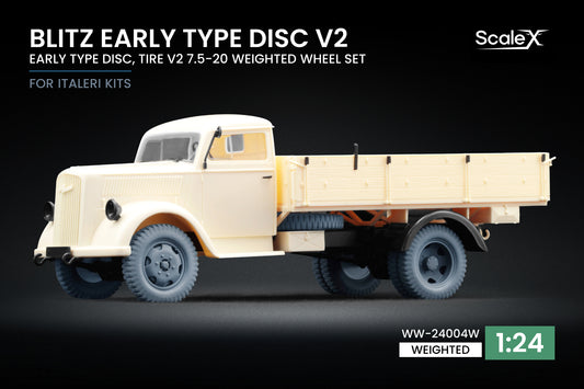 ScaleX Blitz Early v2 Weighted Wheel Set for Italeri 1:24 Model Kits
