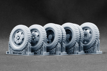 ScaleX Blitz Early v2 Weighted Wheel Set for Italeri 1:24 Model Kits