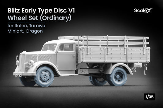 ScaleX Blitz Early Type Disc V1 Ordinary Wheel Set For 1:35 Model Kits