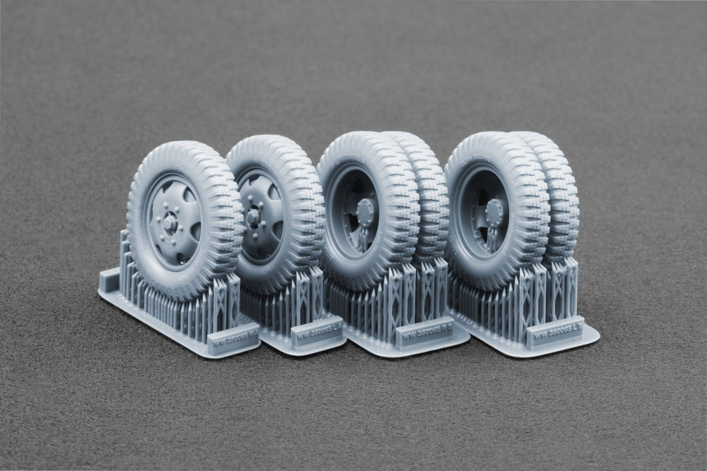 ScaleX Blitz Early Type Disc V1 Weighted Wheel Set For 1:35 Model Kits