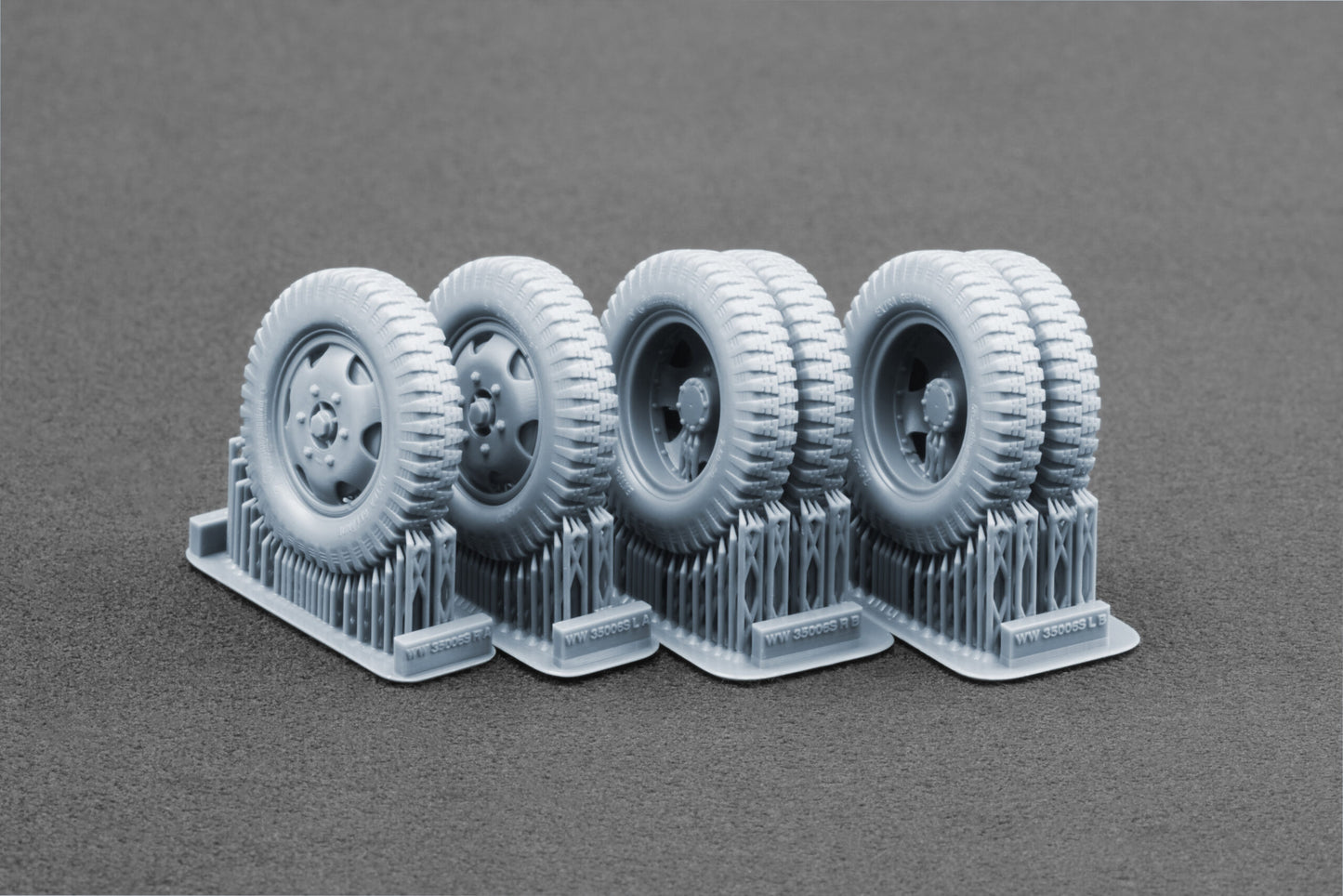 ScaleX Blitz Early Type Disc V1 Weighted Wheel Set For 1:35 Model Kits