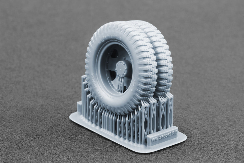 ScaleX Blitz Early Type Disc V1 Weighted Wheel Set For 1:35 Model Kits