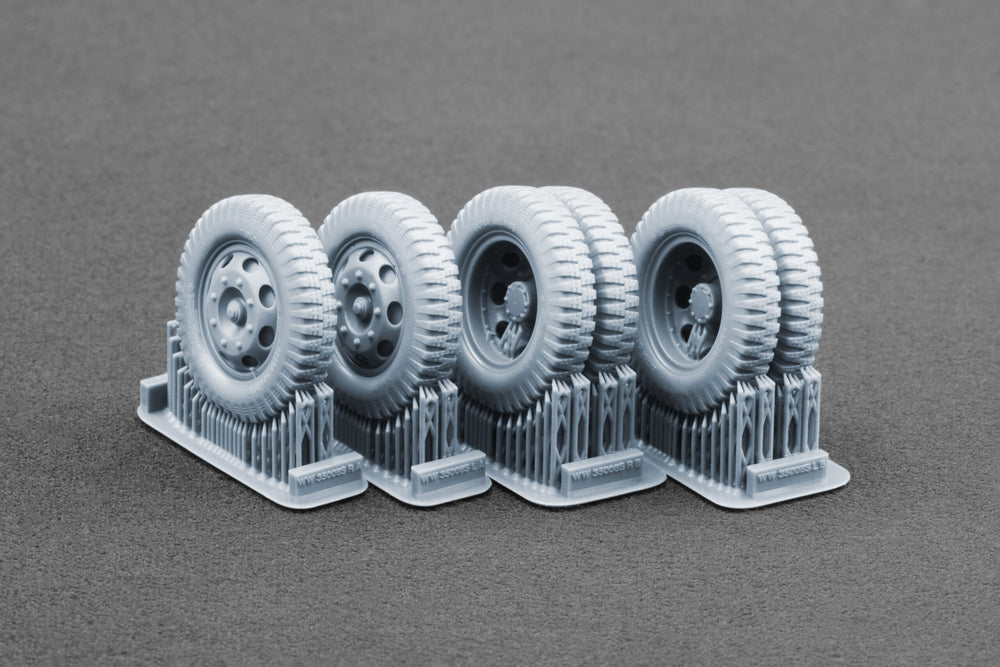 ScaleX Blitz Late Type Disc V1 Weighted Wheel Set For 1:35 Model Kits