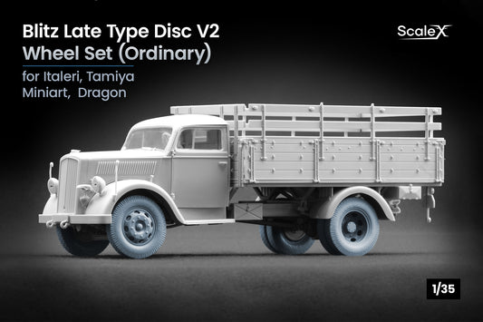 ScaleX Blitz Late Type Disc V2 Ordinary Wheel Set For 1:35 Model Kits