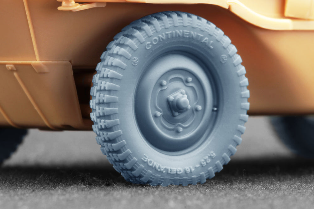 ScaleX Schwimmwagen Gelände v1 5.25-16 Weighted WheelSet 1:35 ModelKit WW-35014W