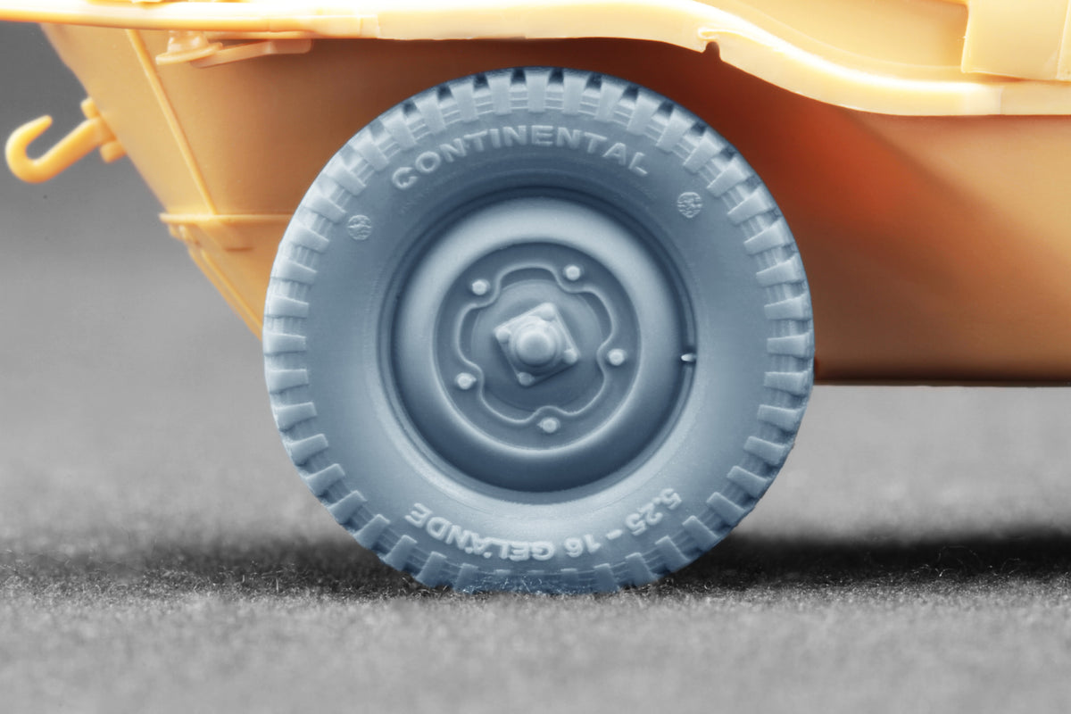 ScaleX Schwimmwagen Gelände v1 5.25-16 Weighted WheelSet 1:35 ModelKit WW-35014W
