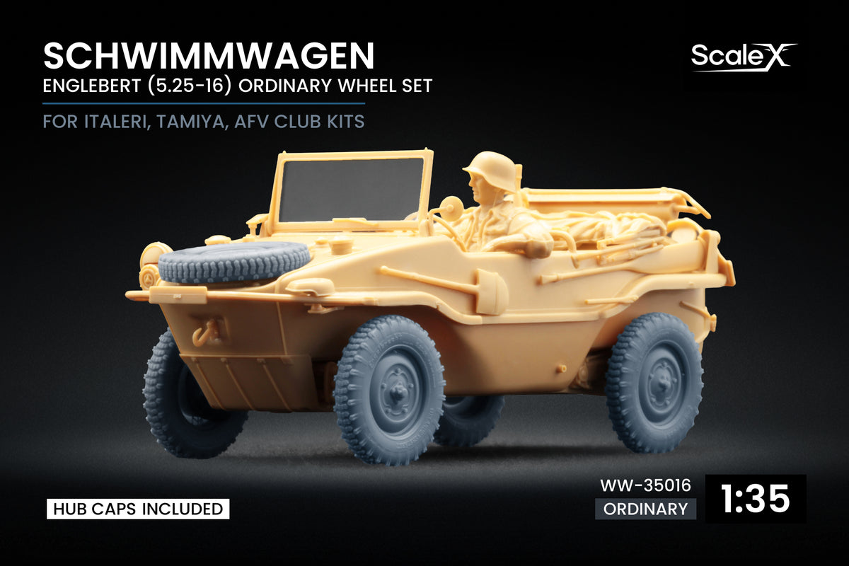 ScaleX Schwimmwagen Englebert Ordinary Wheel Set 1:35 Model Kits WW-35016