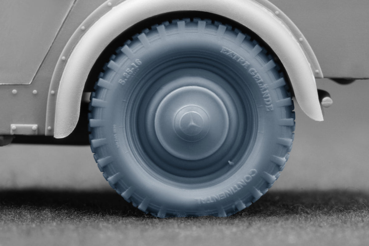 ScaleX Kfz.1 Type-170 VK Geländereifen Weighted WheelSet 1:35 ModelKit WW-35026W