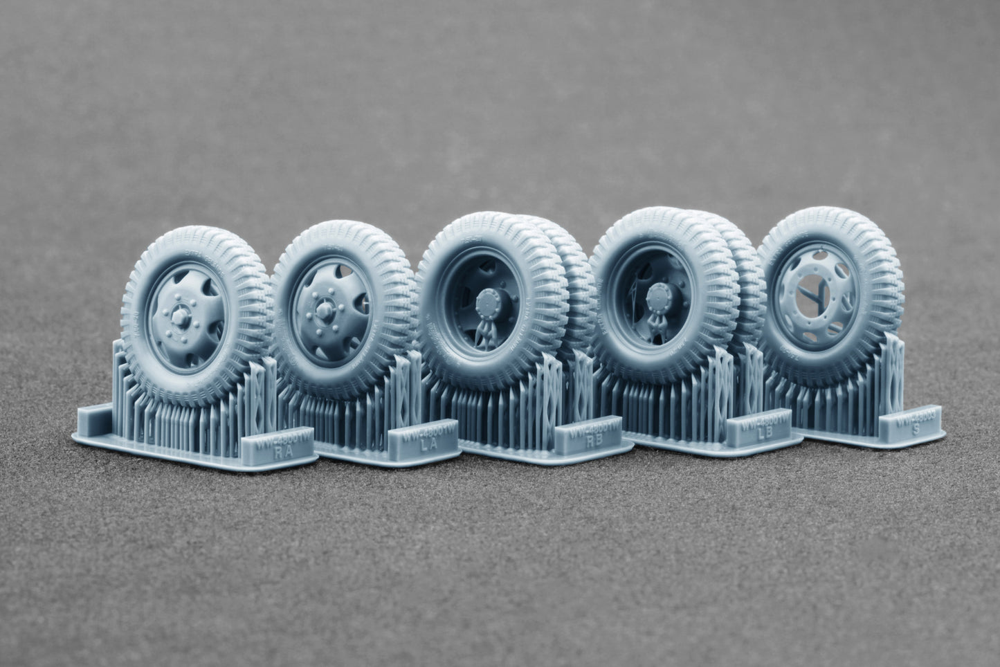ScaleX Blitz Early v1 Weighted Wheel Set for Italeri, Tamiya 1:48 Model Kits