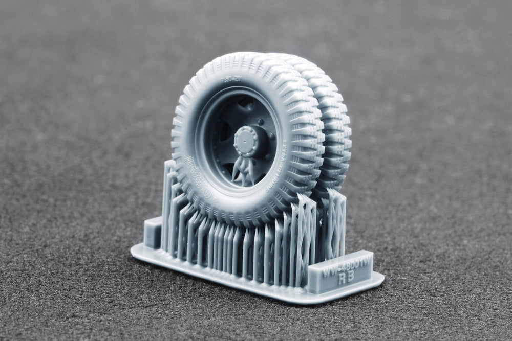 ScaleX Blitz Early v1 Weighted Wheel Set for Italeri, Tamiya 1:48 Model Kits