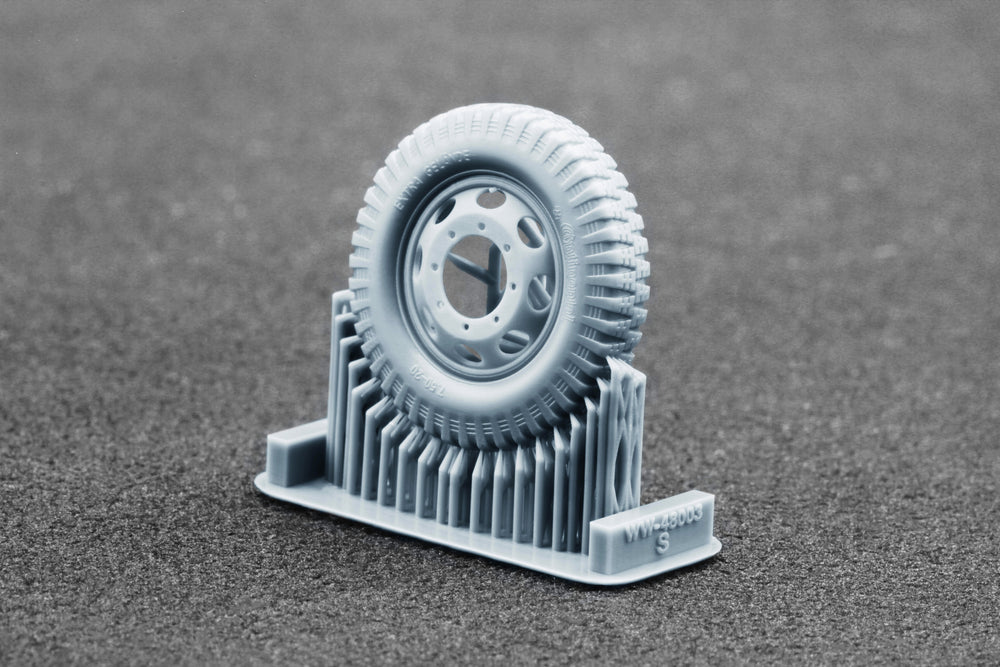 ScaleX Blitz Early v1 Weighted Wheel Set for Italeri, Tamiya 1:48 Model Kits