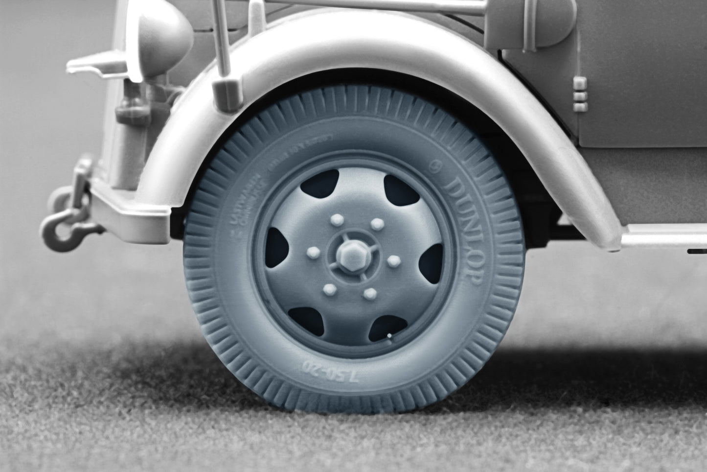 ScaleX Blitz Early v2 Weighted Wheel Set for Italeri, Tamiya 1:48 Model Kits