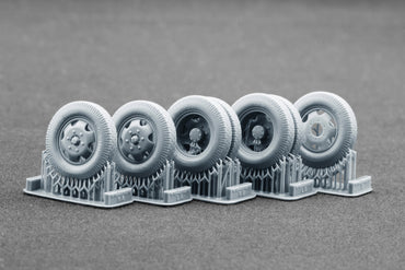 ScaleX Blitz Early v2 Weighted Wheel Set for Italeri, Tamiya 1:48 Model Kits