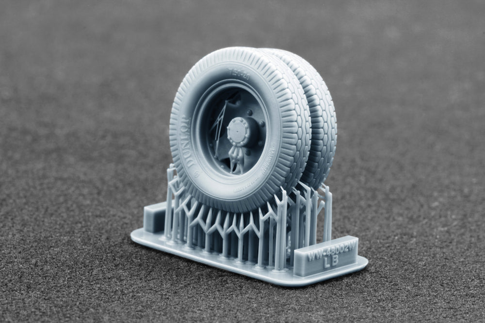 ScaleX Blitz Early v2 Weighted Wheel Set for Italeri, Tamiya 1:48 Model Kits