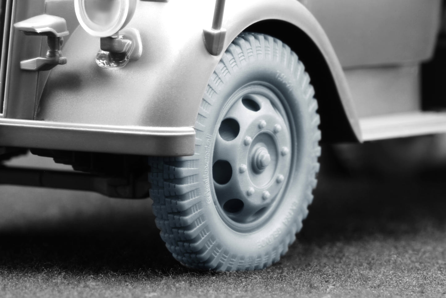 ScaleX Blitz Late v1 Weighted Wheel Set for Italeri, Tamiya 1:48 Model Kits