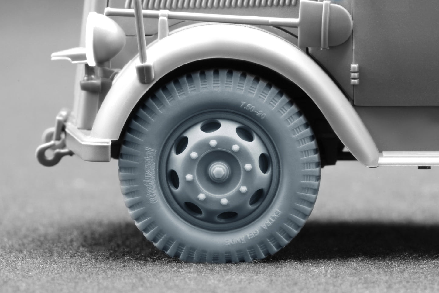 ScaleX Blitz Late v1 Weighted Wheel Set for Italeri, Tamiya 1:48 Model Kits