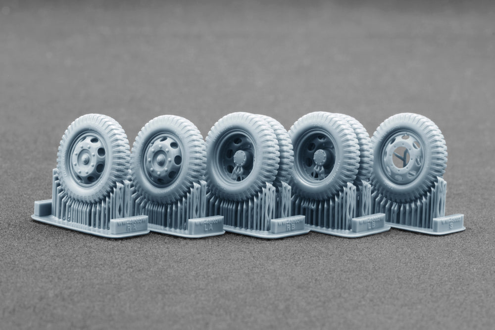 ScaleX Blitz Late v1 Weighted Wheel Set for Italeri, Tamiya 1:48 Model Kits
