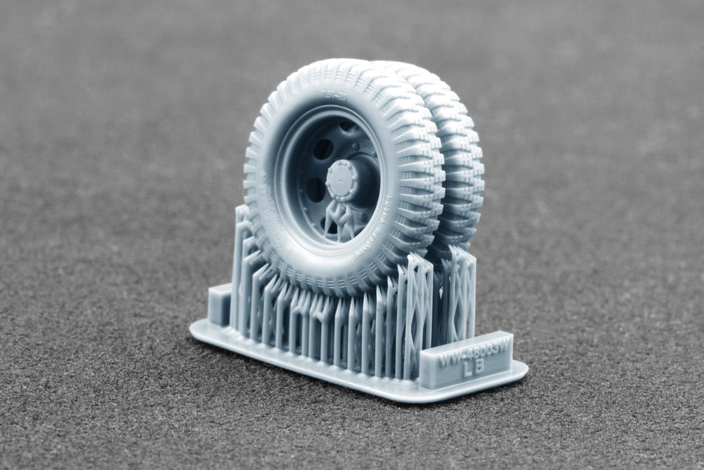 ScaleX Blitz Late v1 Weighted Wheel Set for Italeri, Tamiya 1:48 Model Kits