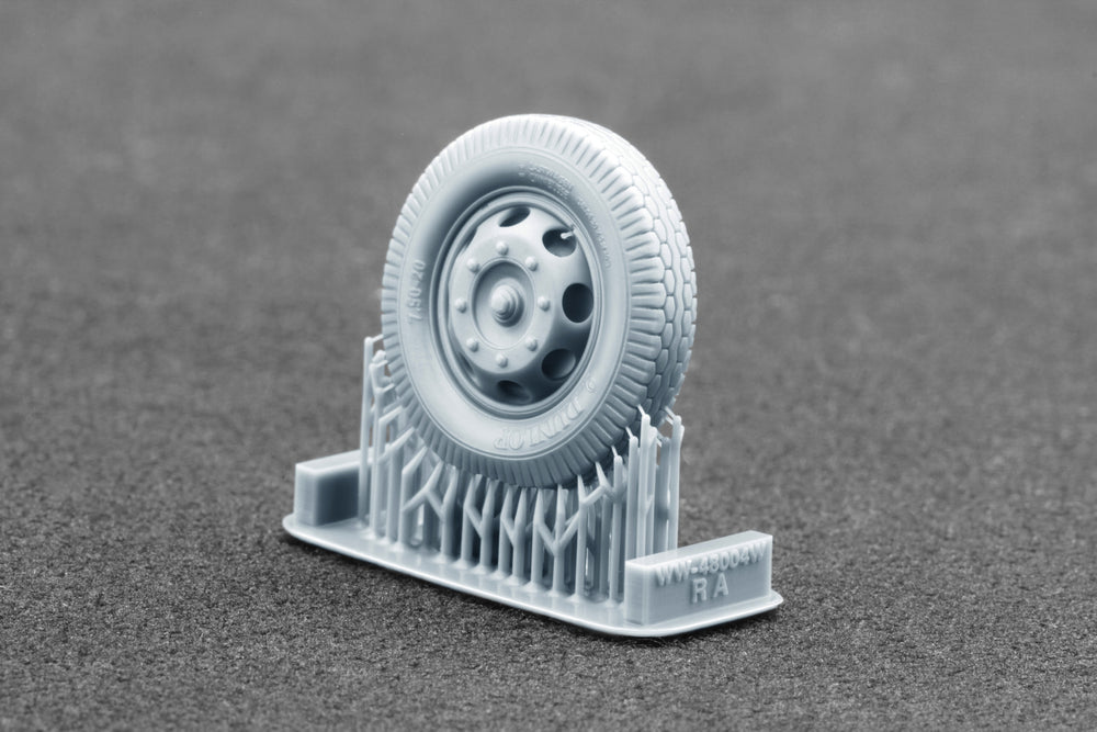 ScaleX Blitz Late v2 Weighted Wheel Set for Italeri, Tamiya 1:48 Model Kits