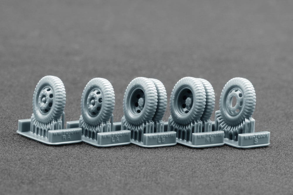 ScaleX Blitz Late v1 Weighted Wheel Set for Academy, Italeri 1:72 Model Kits
