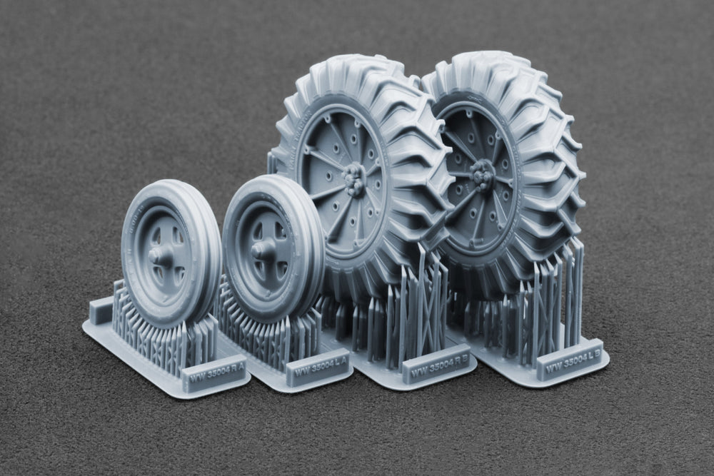 ScaleX Fordson N Tractor v1 Ordinary Wheel Set For Miniart 1:35 Model Kits