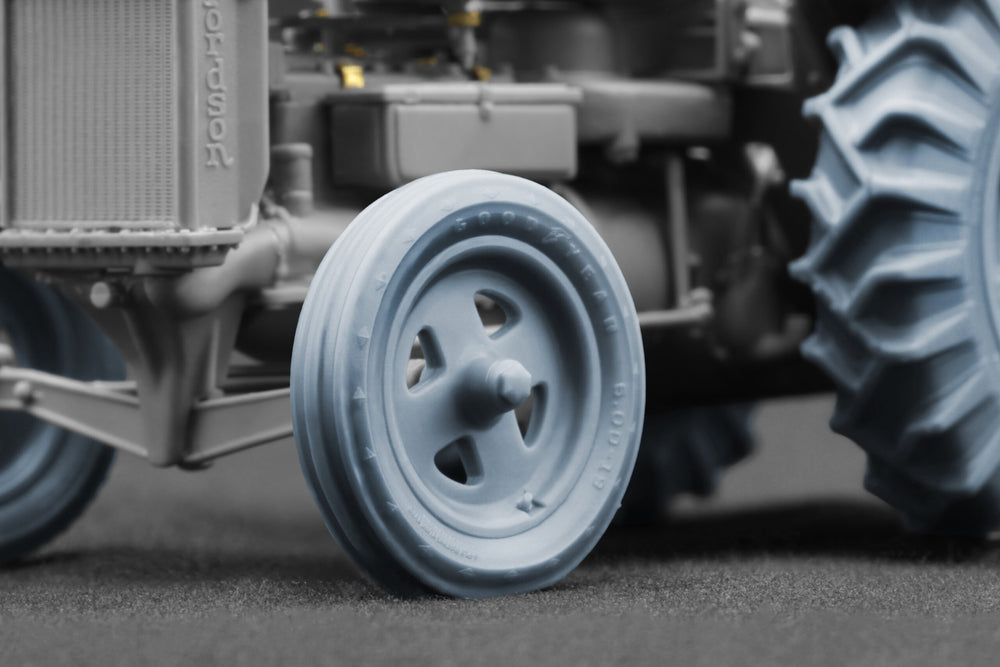 ScaleX Fordson N Tractor v1 Weighted Wheel Set For Miniart 1:35 Model Kits