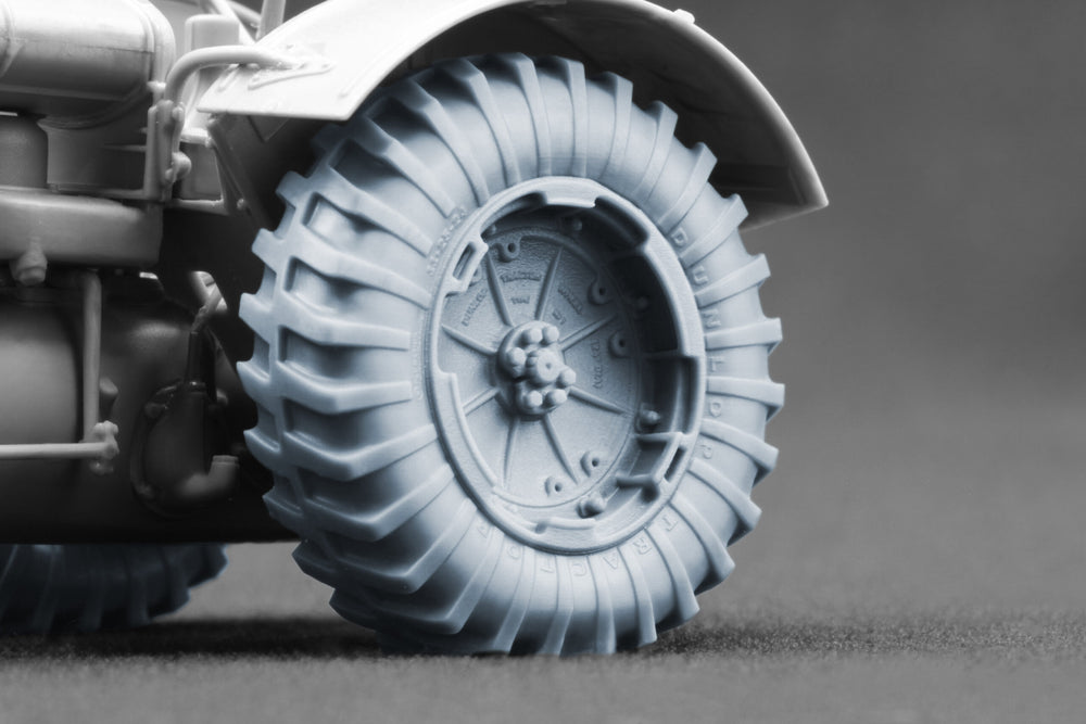 ScaleX Fordson N Tractor v2 Weighted Wheel Set For Miniart 1:35 Model Kits