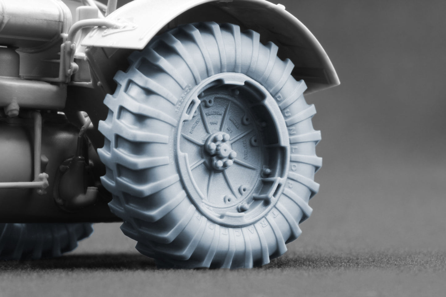 ScaleX Fordson N Tractor v2 Weighted Wheel Set For Miniart 1:35 Model Kits