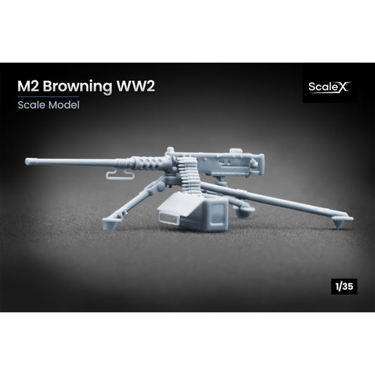ScaleX M2 Browning .50 cal Machine WW2 1:35 3D Printed Model Kit A 35003